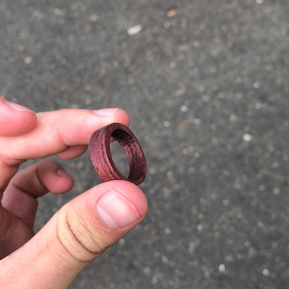 Hand crafted wooden ring